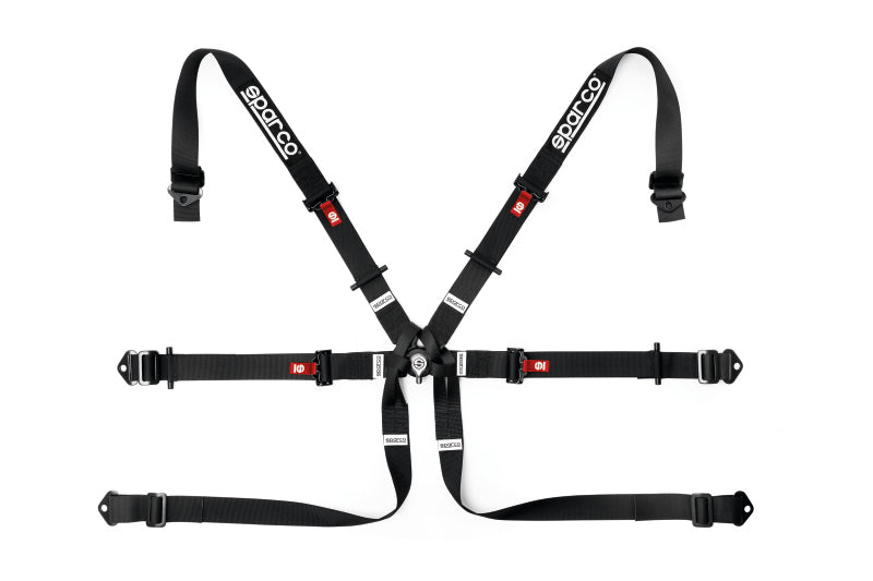 Sparco 6-Point 2-Inch Formula Black Racing Harness Belt (Part #04819H2NR)