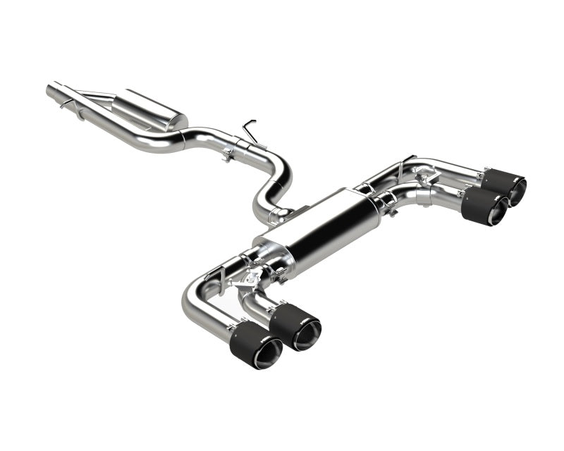 MBRP Armor Pro Series 2022-2024 Volkswagen Golf R MK8 T304 Stainless Steel 3-inch Cat-Back Exhaust System with Quad Rear Exit and Carbon Fiber Tips