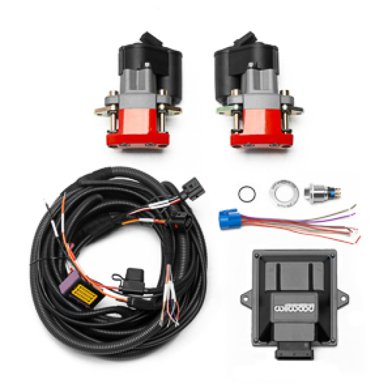 Wilwood Electronic Parking Brake Rear Retrofit Kit with Switch Harness - Red Powder Coat Caliper