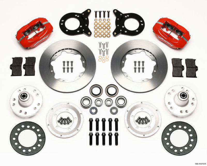 Wilwood Forged Dynalite Front Hub Kit 11-Inch for 1970-1973 Ford Torino and Mustang - Part Number 140-11073-R