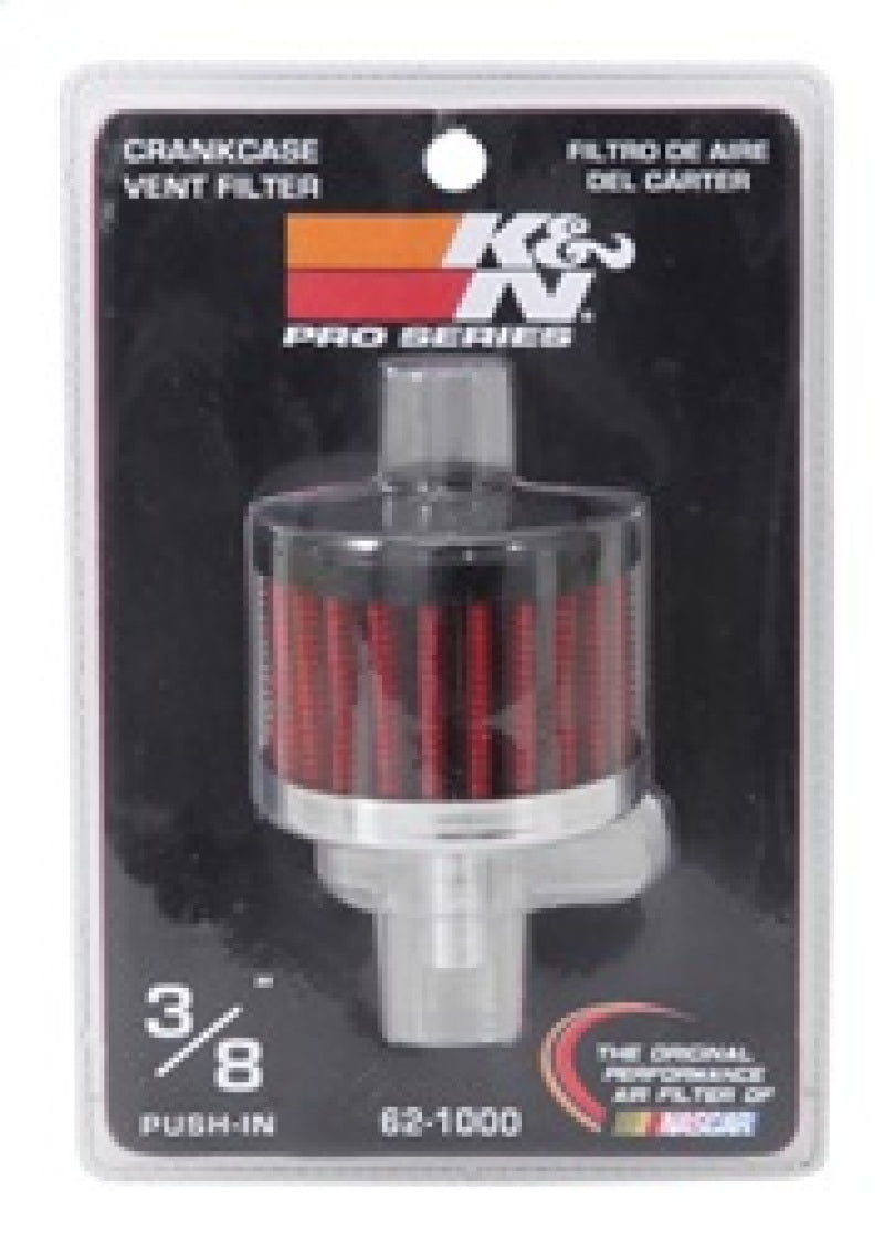 K&N Engineering 62-1000 Steel Base Crankcase Vent Filter with 3/8 Inch Tube