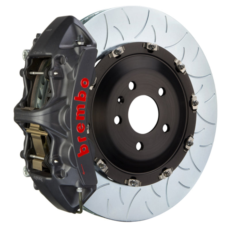 Brembo 08-13 BMW M3 / 11-12 1M Front GTS Brake Kit with 6-Piston Cast Slotted Rotors – Black High-Performance Brake System