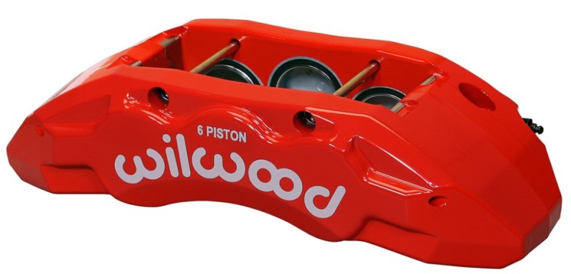 Wilwood TX6R Radial Mount Six-Piston Caliper with Red Finish for Heavy Duty Trucks and SUVs