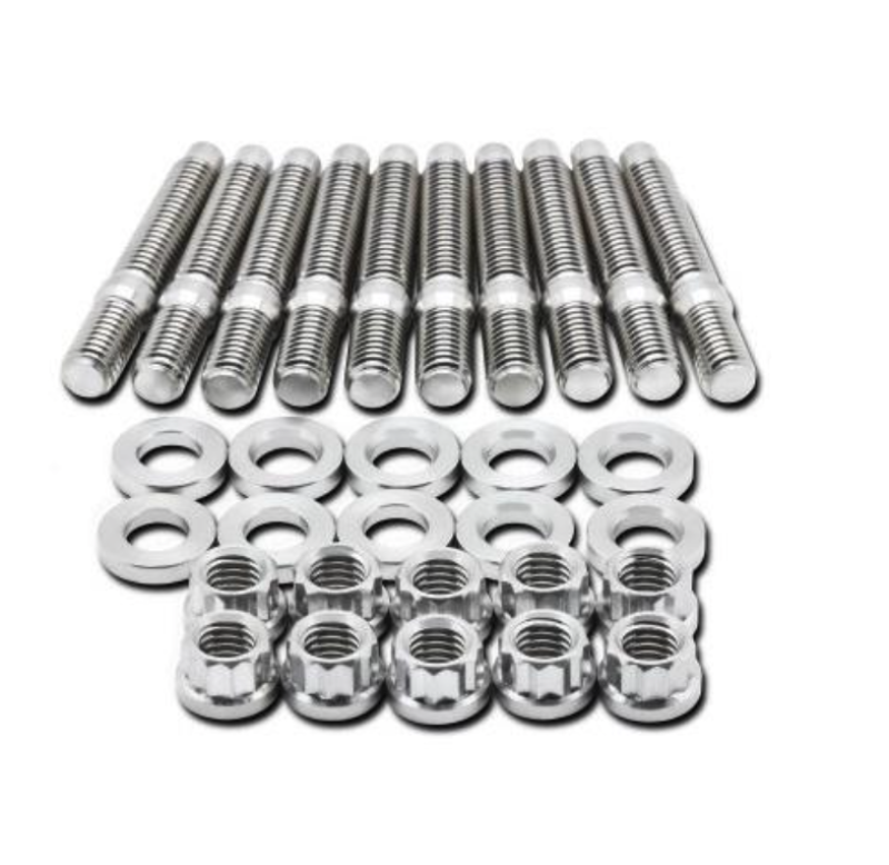 BLOX Racing SUS303 Stainless Steel Intake Manifold Stud Kit M8 x 1.25mm - 55mm Length, 9 Pieces