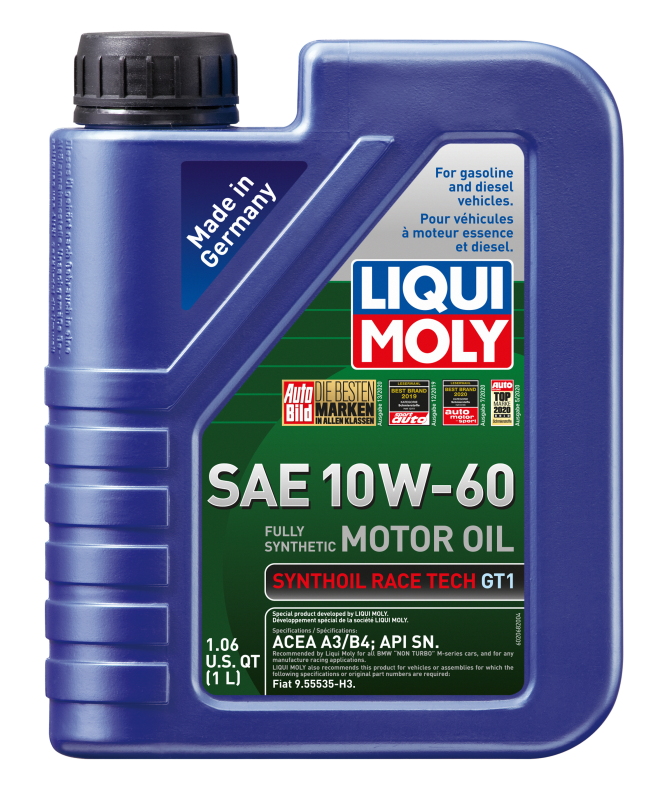LIQUI MOLY 1L Synthoil Race Tech GT1 SAE 10W60 Synthetic Motor Oil for High-Performance Engines