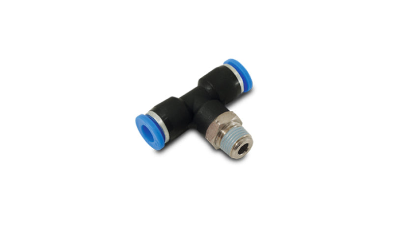 Vibrant Male Tee 1-Touch Fitting for 1/4 inch OD Tube (1/8 inch NPT) - Part #22632