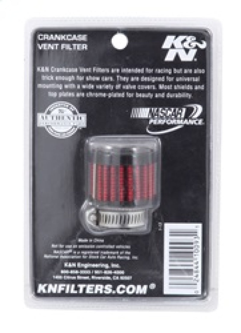 K&N Engineering 62-1560 Clamp-On Crankcase Vent Filter for Classic and Racing Applications