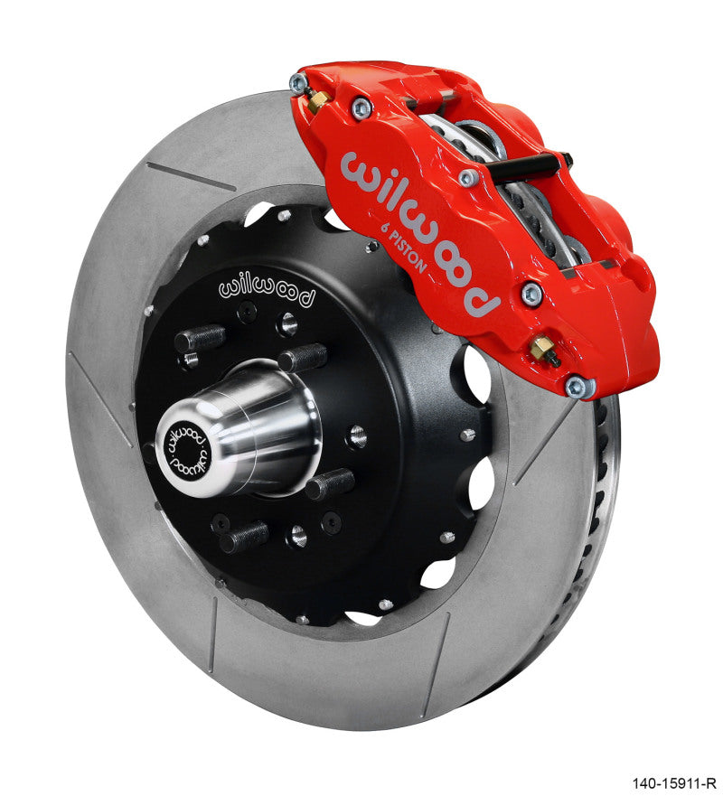 Wilwood Narrow Superlite 6R Front Big Brake Kit with 14-Inch GT Competition Series Rotors - Red