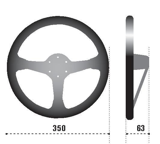 Sparco L777 Suede Black Steering Wheel - Automotive Grade, Comfortable Grip, Durable Design