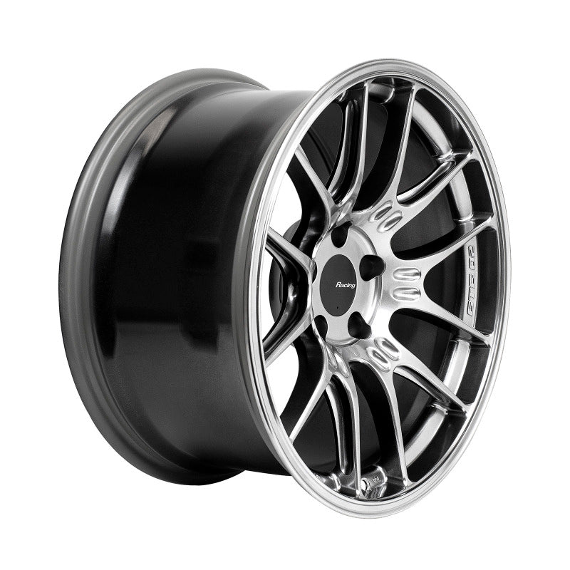 Enkei GTC02 18x9.5 Inch Hyper Silver Alloy Wheel with 5x114.3 Bolt Pattern and 15mm Offset
