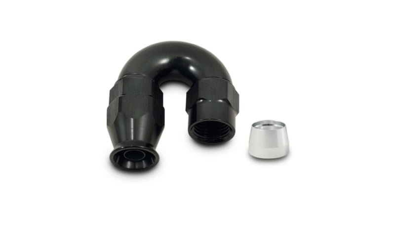 Vibrant -8AN 180 Degree High Flow Elbow Hose End Fitting for PTFE Lined Hose