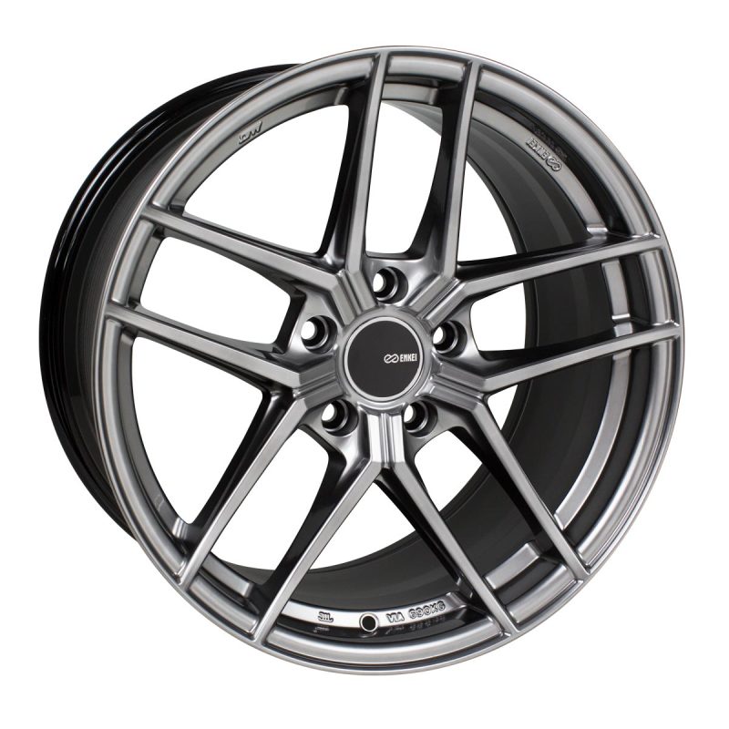 Enkei TY5 19x8.5 Aluminum Wheel with 5x114.3 Bolt Pattern and 35mm Offset in Hyper Silver Finish
