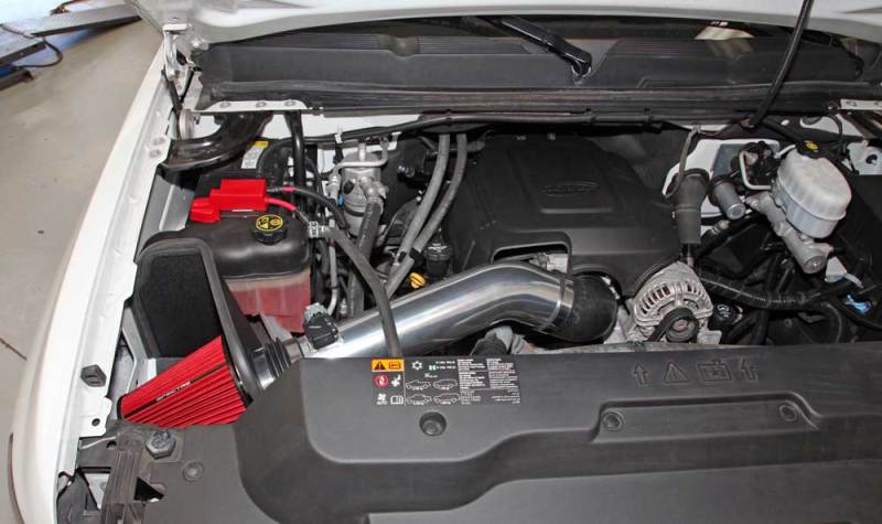 Spectre 11-13 GM 2500HD/3500HD V8-6.0L F/I Air Intake Kit with Red Filter and Polished Aluminum Tubing