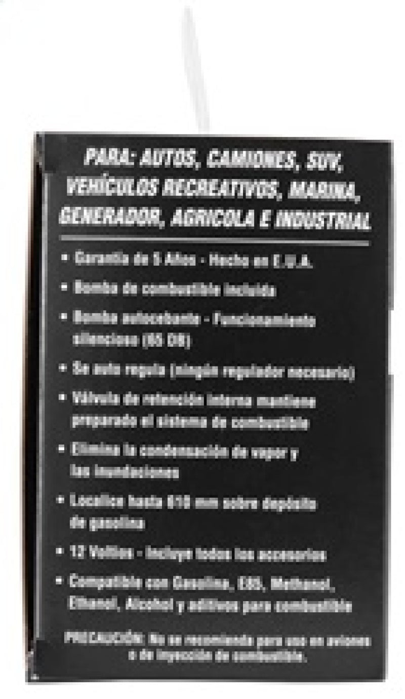 K&N Engineering Performance Electric Fuel Pump 1-2 PSI – Universal Inline Fuel Pump with Filter and Hardware