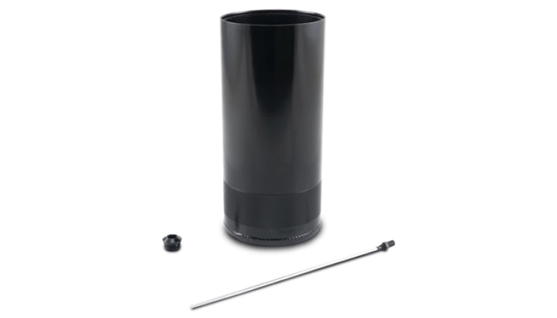 Vibrant Large 2.0L Catch Can Reservoir with Dipstick - Black Anodized Aluminum, Part #12782