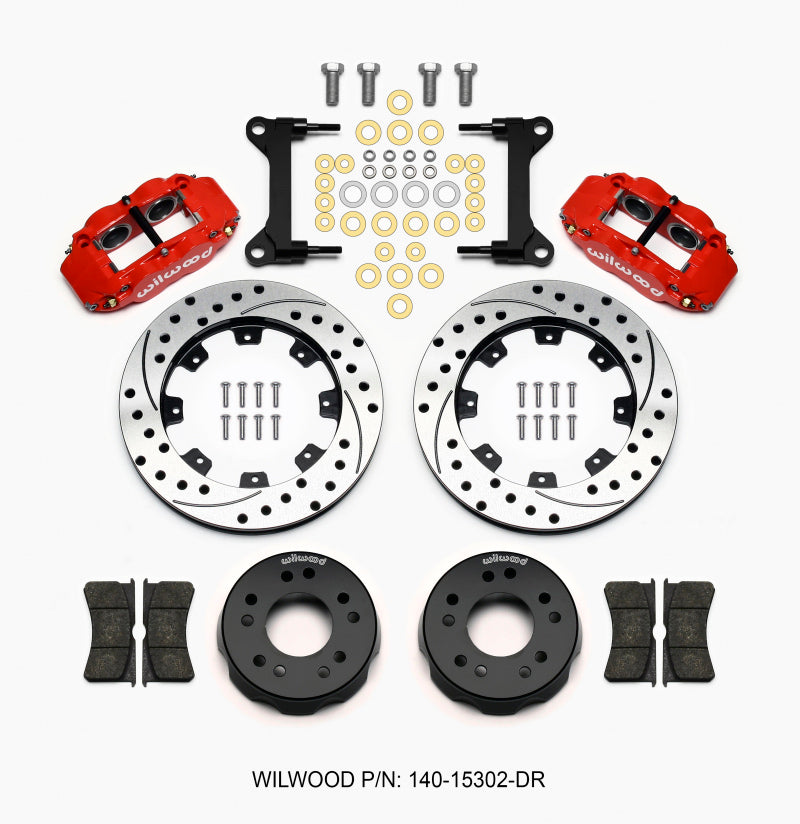 Wilwood Narrow Superlite 6R Front Brake Kit with 12.19-Inch Drilled Rotors for Chevrolet C10 (1975-1977) | Part #140-15302-DR