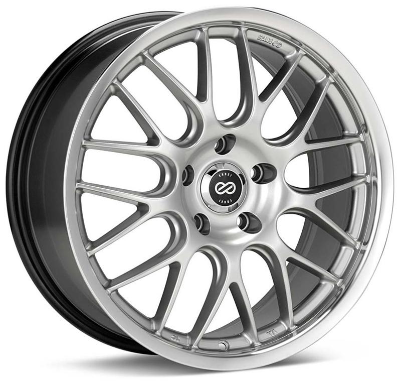 Enkei Lusso 18x8 Inch Black Wheel with Machined Lip – 40mm Offset, 5x114.3 Bolt Pattern, 72.6mm Hub Bore