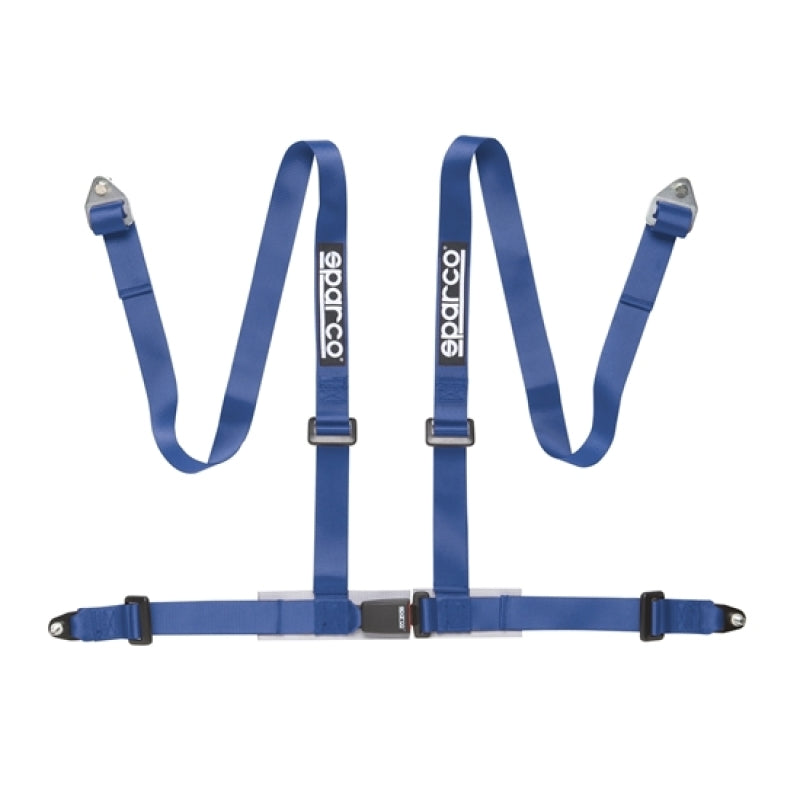 Sparco 2 Inch Blue 4-Point Bolt-In Racing Seat Belt - Part #04604BV1AZ