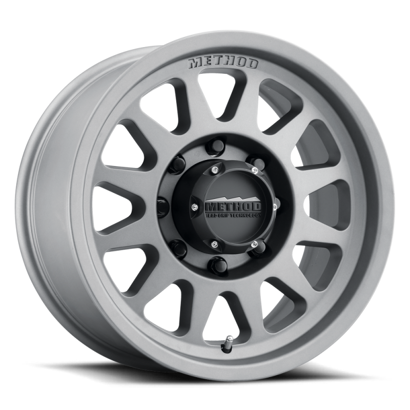 Method MR704 HD 17x9 Titanium Off-Road Wheel with 8x170 Bolt Pattern and +18 Offset