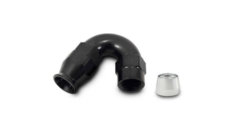 Vibrant -6AN 150 Degree High Flow Hose End Fitting for PTFE Lined Hose