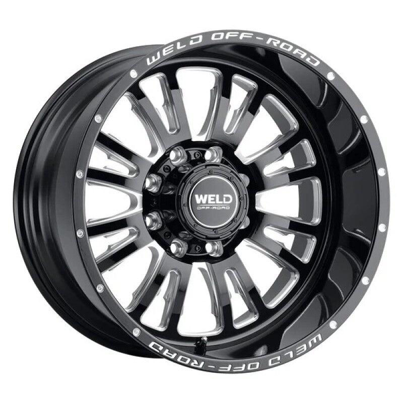 Weld Slingblade 20x9 Inch Forged Wheel with 8x165.1 Bolt Pattern and Gloss Black Finish