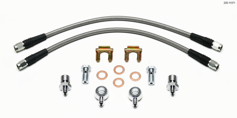 Wilwood Flexline Kit for D52 Calipers – 14-inch Brake Line with Banjo Fitting, Part Number 220-11371