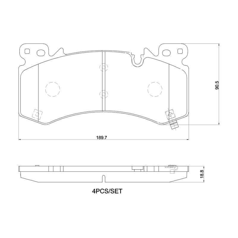Brembo OE Front Ceramic Brake Pads for Cadillac Escalade, Suburban, and Chevy Silverado 1500 (2021-2024)
