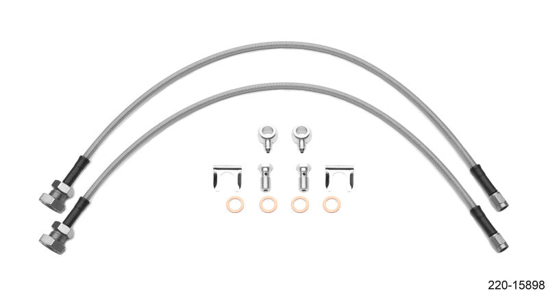 Wilwood Flexline Kit 24 Inch - 7/16-20 Banjo to 5/8-26 Male Bulkhead for D52 Caliper