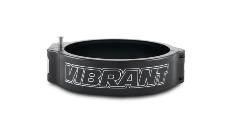 Vibrant 3.50-inch OD Aluminum HD Clamp with Pinless Safety Lock Mechanism - Anodized Black (Part 32537)