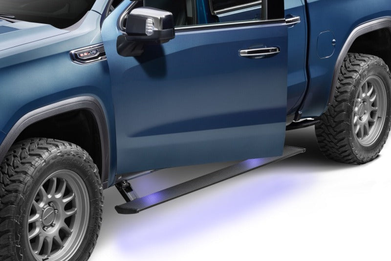 AMP Research PowerStep Plug-N-Play Automatic Running Boards for 2022-2023 Chevy Silverado and GMC Sierra 1500, 2024 Silverado 2500/3500HD