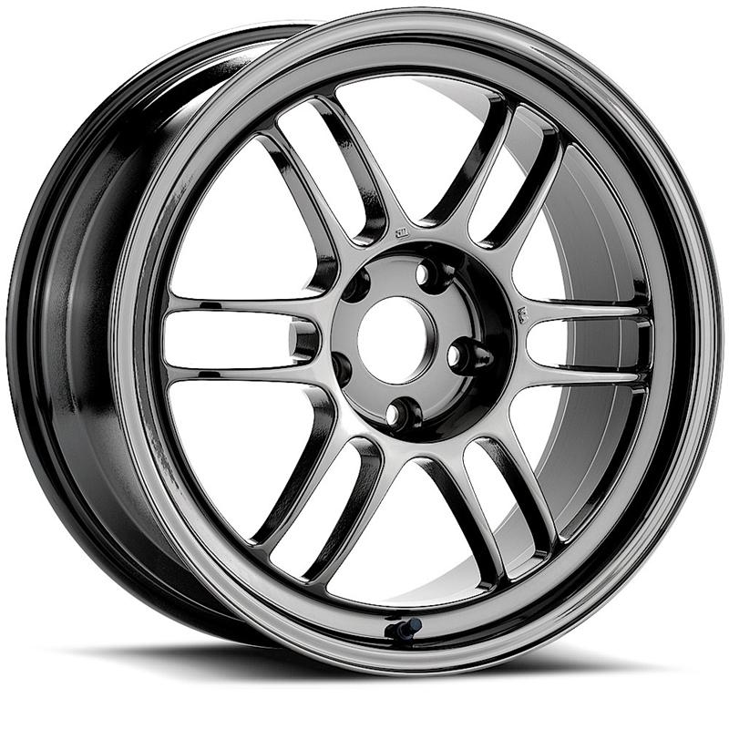 Enkei RPF1 16x7 Black Wheel with 4x100 Bolt Pattern and +43mm Offset for Honda, Acura, Miata, and Mini Cooper