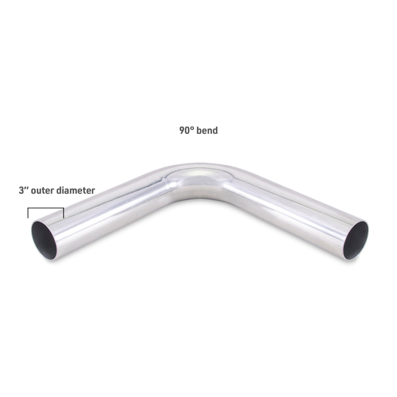 Mishimoto Universal Aluminum Intercooler Tubing 3-inch OD with 90 Degree Bend - Part Number MMICP-AL-39