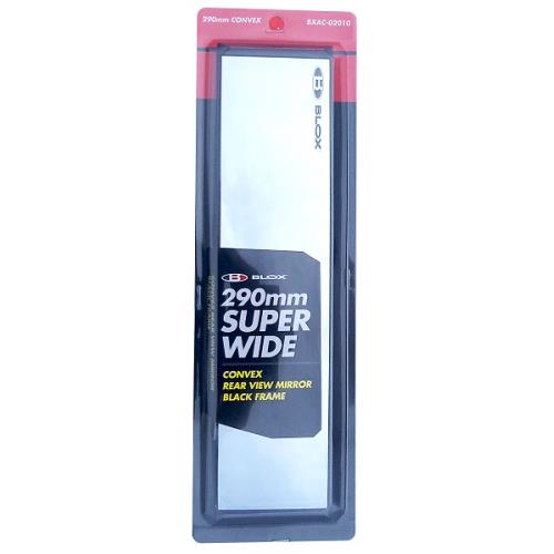 BLOX Racing 290mm Convex Mirror with Black Frame and Blue Tint