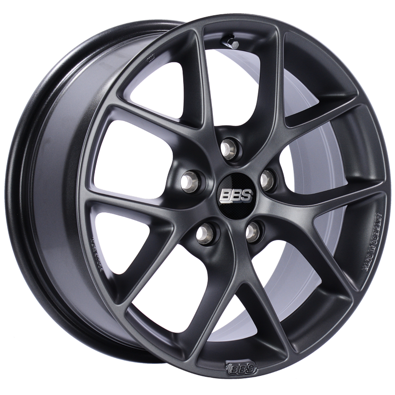 BBS SR 16x7 Satin Grey Wheel - 5x120 Bolt Pattern, ET36 Offset, 82mm Hub Bore