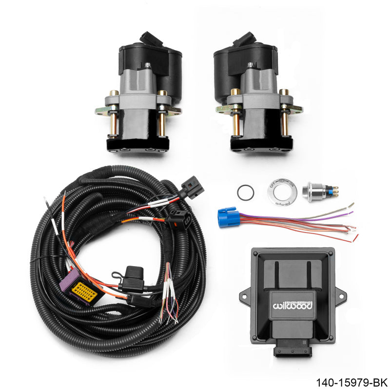 Wilwood Electronic Parking Brake Rear Retrofit Kit with 0.810 inch Rotor - Black