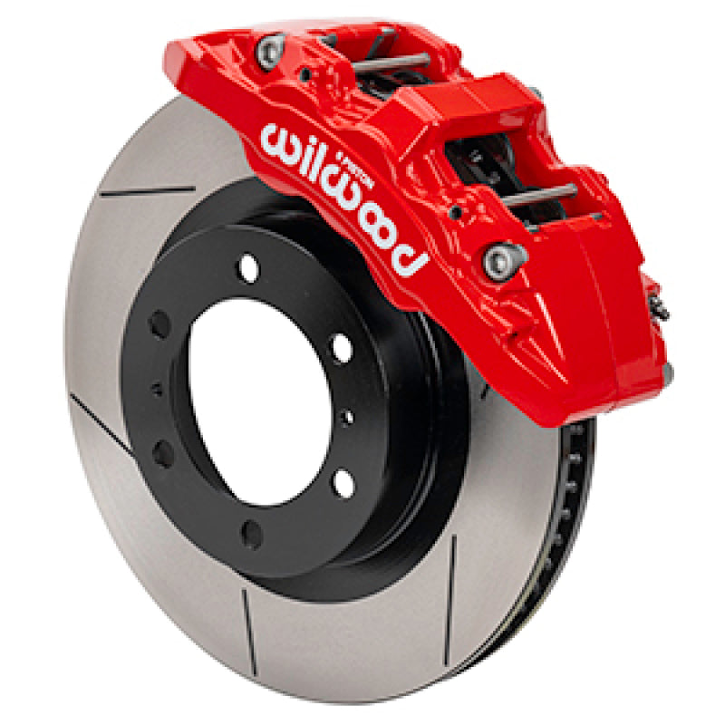 Wilwood Aero6-DM Front Brake Kit for 2015-2021 Toyota Tacoma with 13.31-inch Rotors, Red Finish