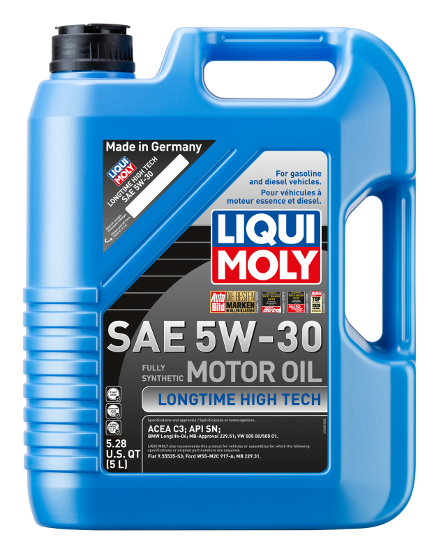 LIQUI MOLY 5L Longtime High Tech Motor Oil SAE 5W30 for Diesel Engines with DPF