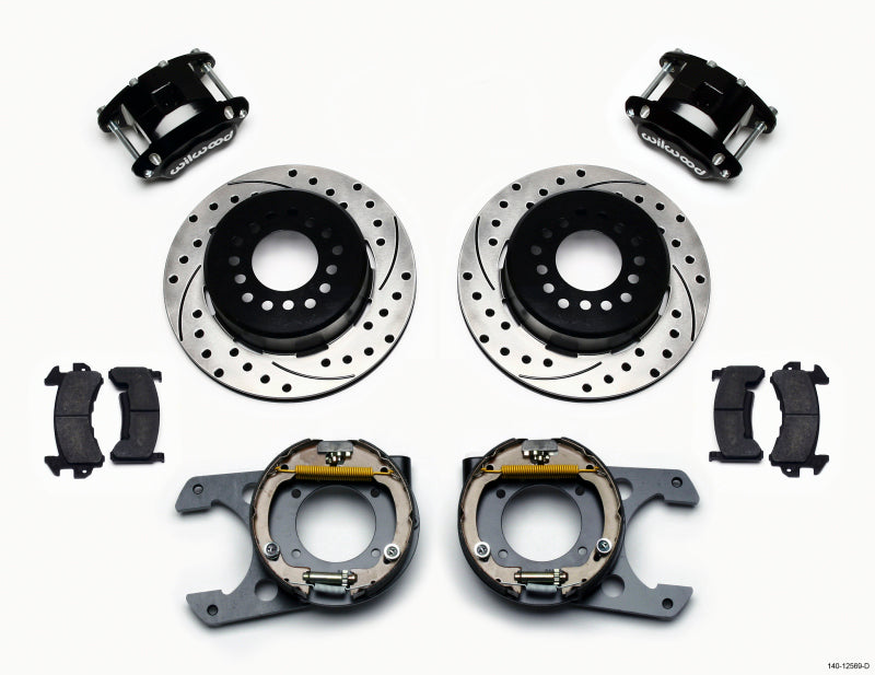 Wilwood D154 Pro-Series Rear Disc Brake Kit with Parking Brake for Chevy C10 and GMC C15