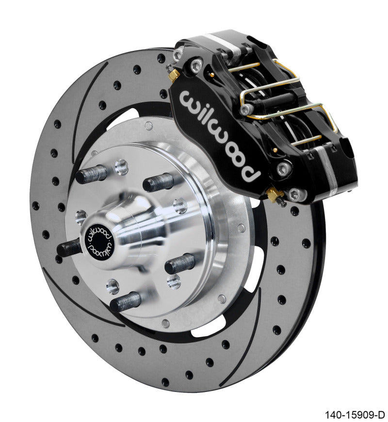 Wilwood Dynapro 4R Front Brake Kit with 11.75-inch SPR Drilled and Slotted Rotors - Black