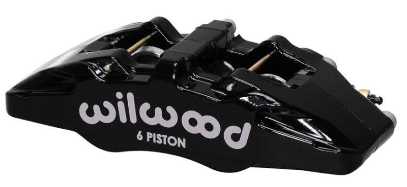 Wilwood Dynapro DP6A Forged Brake Caliper Part #120-13437-BK for 13-inch Rotors, Black or Red Finish