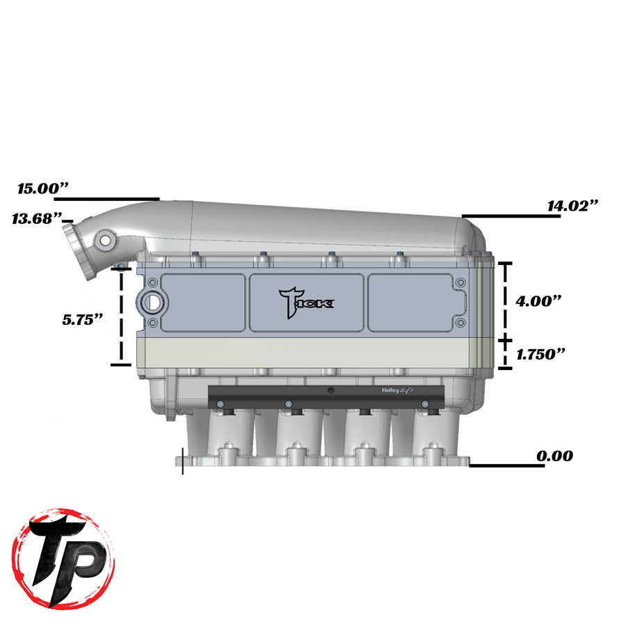 1.75" Spacer for Coyote Hi-Ram Intake Manifold - image 9