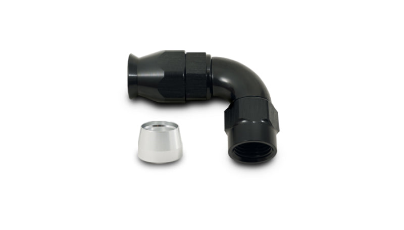 Vibrant -4AN 90 Degree High Flow Hose End Fitting for PTFE Lined Hose