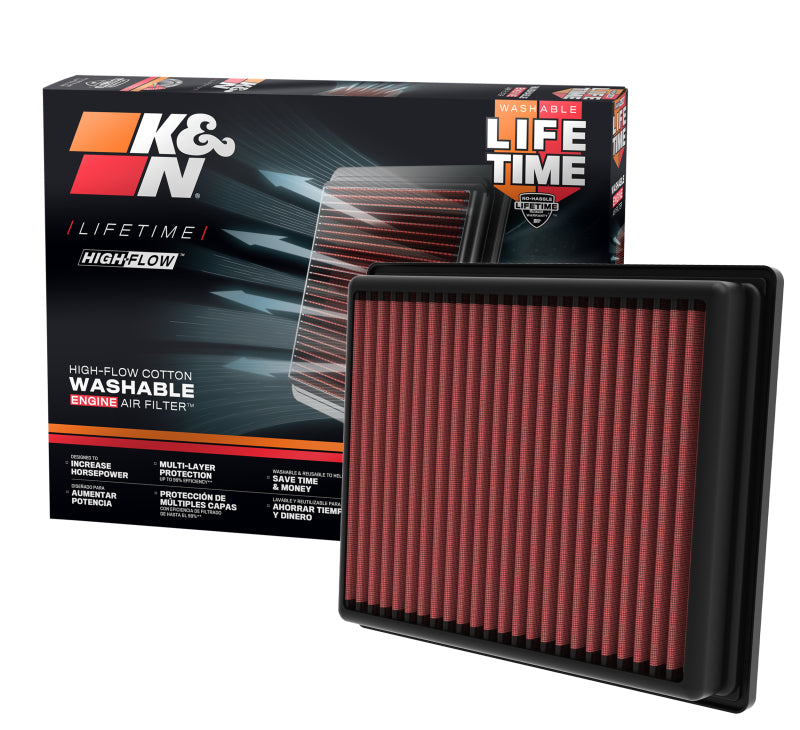 K&N Engineering High-Flow Replacement Air Filter for Nissan Pathfinder V6-3.5L and Infiniti QX60 (Part #33-5126)