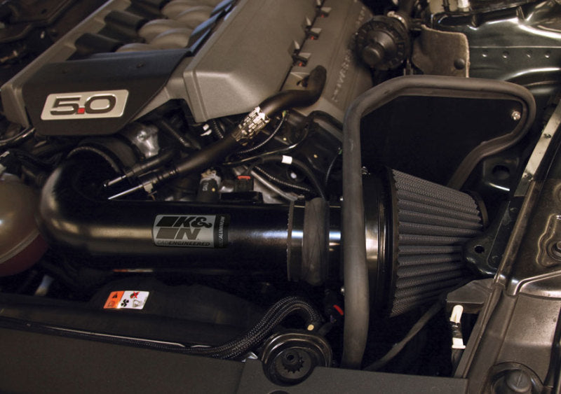 K&N Engineering 71-3535 Black Performance Cold Air Intake Kit for 2015-2017 Ford Mustang GT 5.0L V8