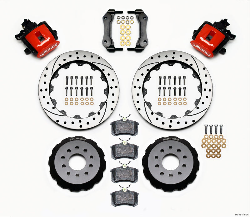 Wilwood Combination Parking Brake Rear Kit 12.88 inch Drilled for Ford Mustang 1994-2004