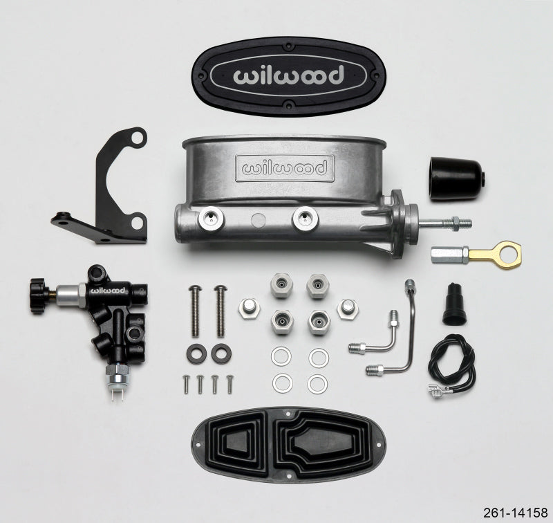 Wilwood HV Tandem Master Cylinder Kit with Proportioning Valve for Early Mustang, 15/16-inch Bore