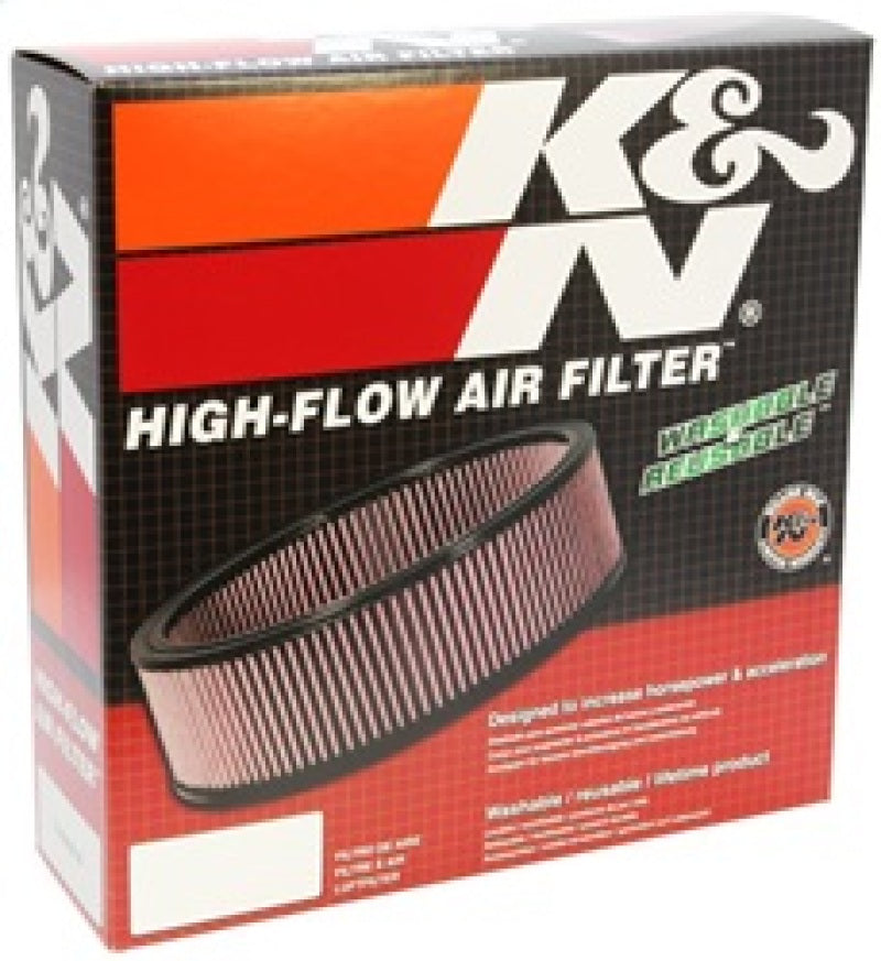 K&N Engineering E-1250 High-Flow Reusable Air Filter for Dodge and Plymouth Vans