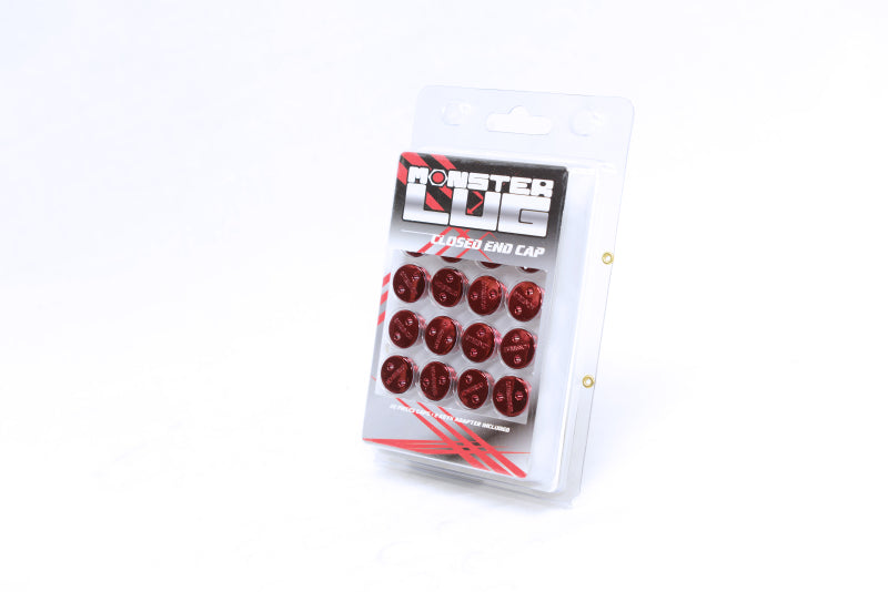 Wheel Mate Monster Lug Nut Caps - Red 14x1.50 for Automotive Wheels