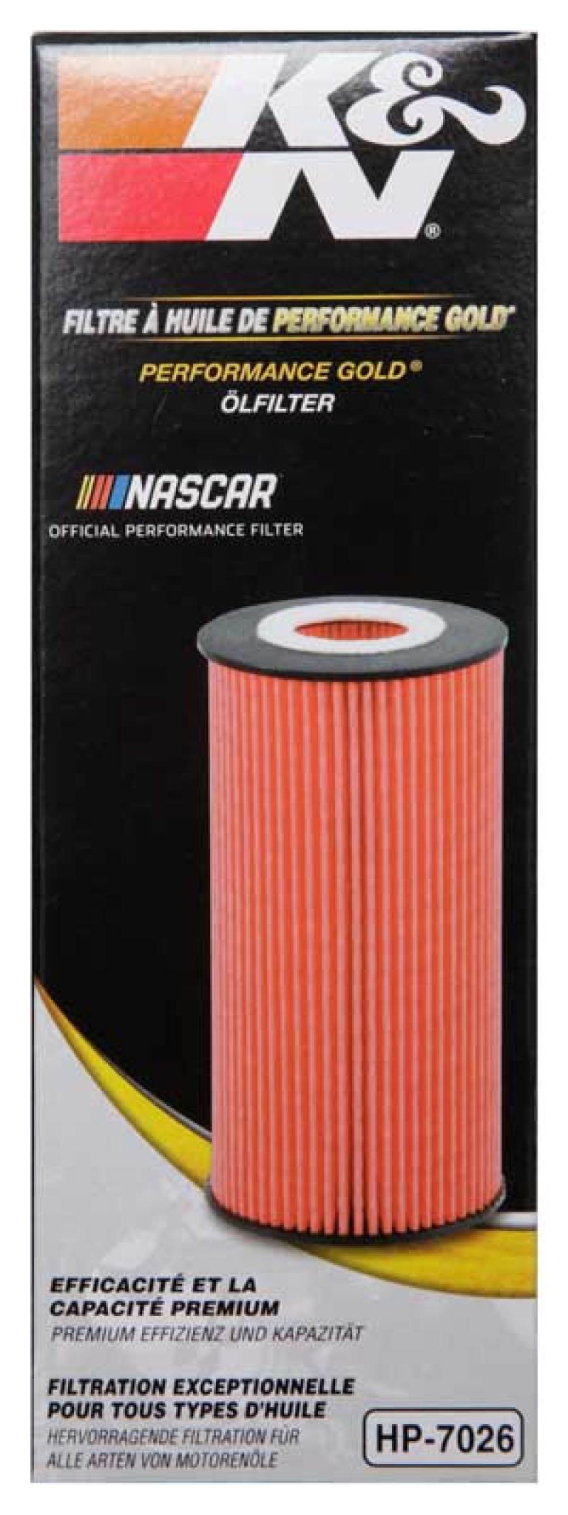 K&N Performance Oil Filter for 2014-2017 Dodge Durango and Jeep Grand Cherokee 3.6L, Part Number HP-7026