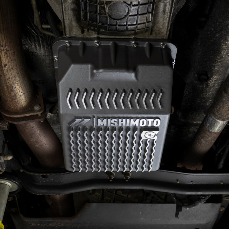 Mishimoto Aluminum Transmission Pan for Ford Powerstroke 1989-2010 – Cast Aluminum, Gunmetal Gray Finish
